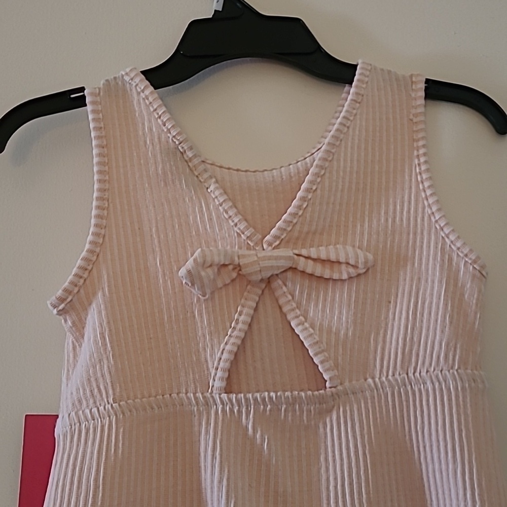 Vince Camuto Girl Dress, Pink & White stripes, Size 7 - Picture 5 of 6